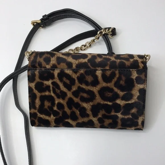 MICHAEL MICHAEL KORS Brown Printed Haircalf Phone Crossbody - Picture 4 of 4